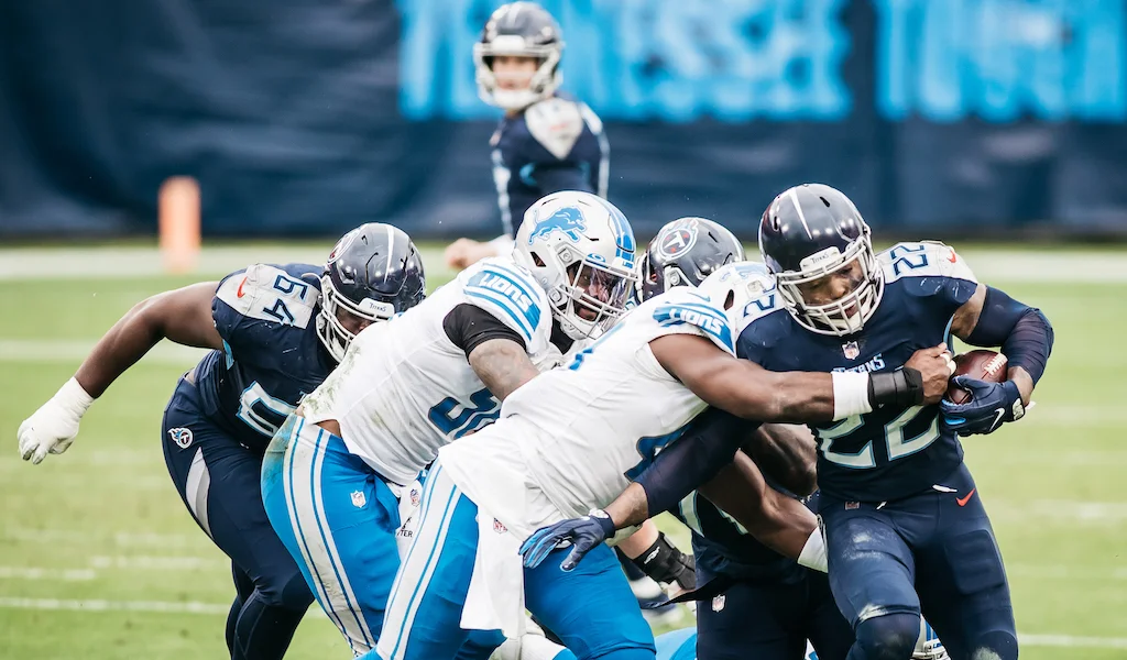 Titans' Running Back Derrick Henry Vs. Detroit Lions