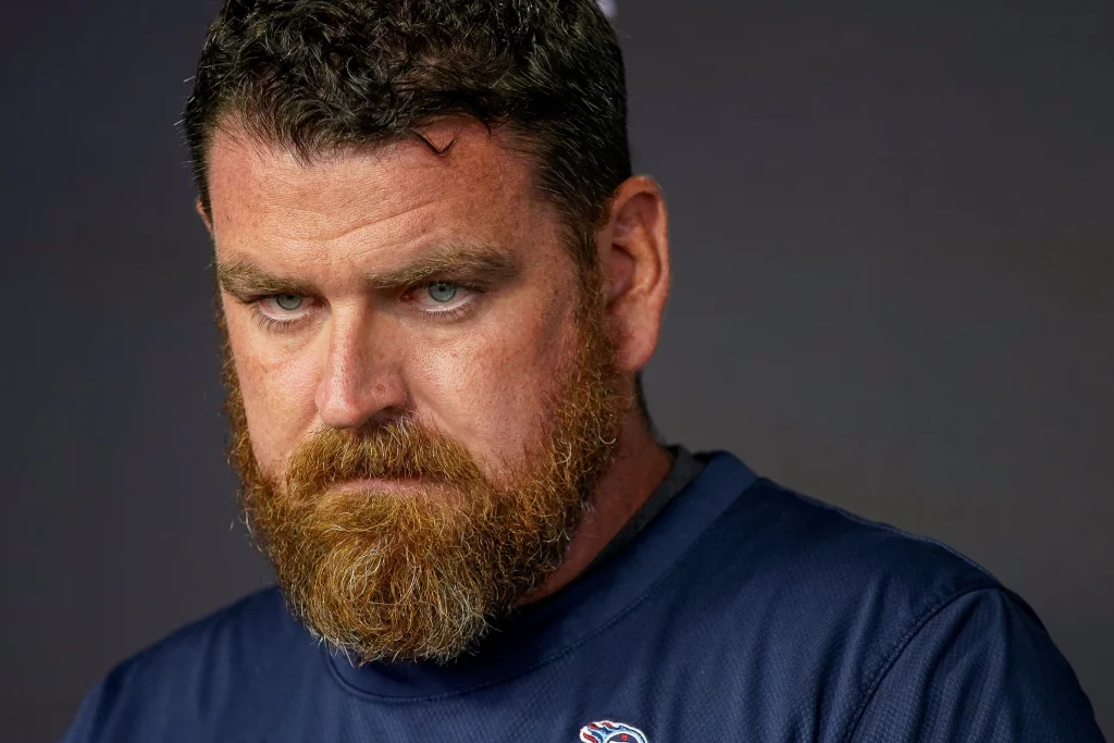Tennessee Titans offensive coordinator Tim Kelly speaks before an OTA practice at Ascension Saint Thomas Sports Park in Nashville, Tenn., Tuesday, May 23, 2023.