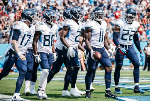 A.J. Brown surrounded by teammates