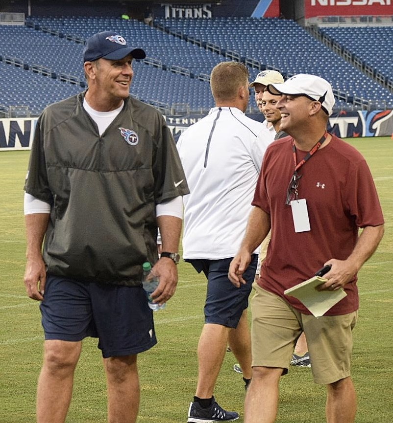 Paul Kuharsky with Tennessee Titans Head Coach Mike Vrabel